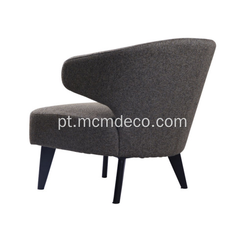 Modern Lounge Chair Contemporânea em Tecido